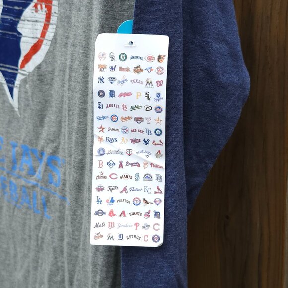 TORONTO BLUE JAYS Raglan t-shirt Women's Small BNWT Baseball MLB LONG Sleeve - Picture 6 of 7
